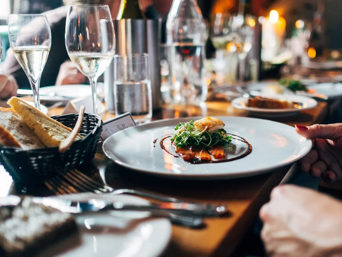 Plated dish at a restaurant table